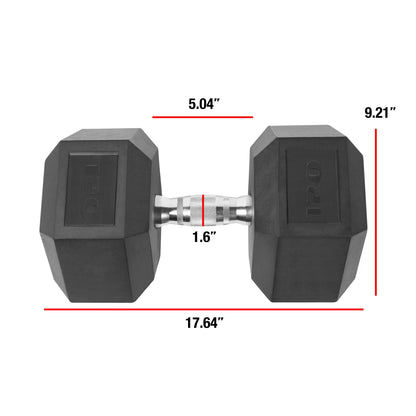 Barbell, 120Lb Coated Hex Dumbbell, Single