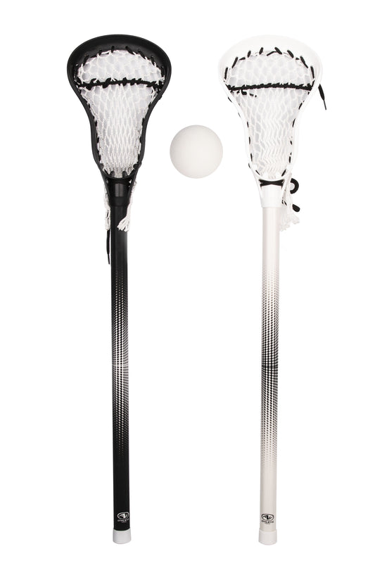 Black & White Lacrosse Sticks and Ball Set (Mini)