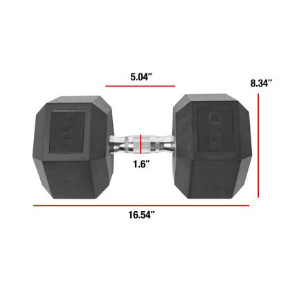 Barbell, 90Lb Coated Hex Dumbbell, Single