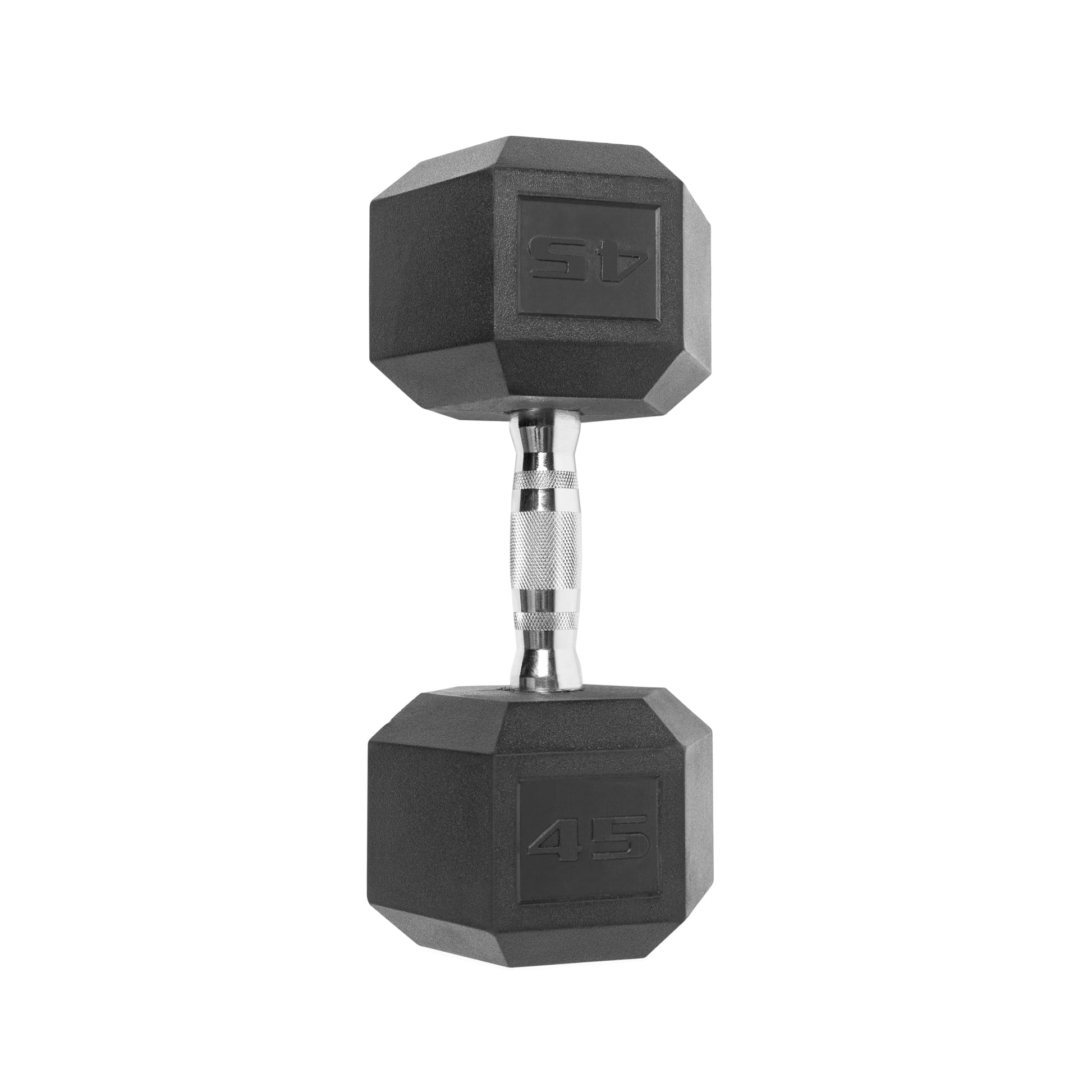 Barbell, 45Lb Rubber Hex Dumbbell, Single