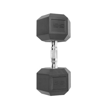 Barbell, 55Lb Coated Hex Dumbbell, Single