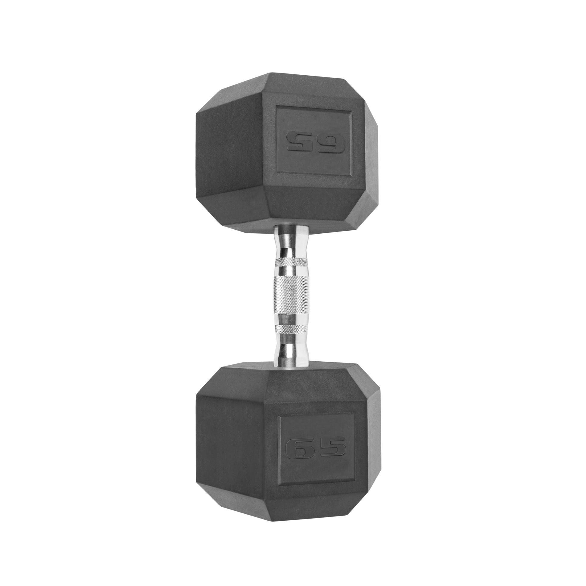 Barbell, 65Lb Coated Hex Dumbbell, Single