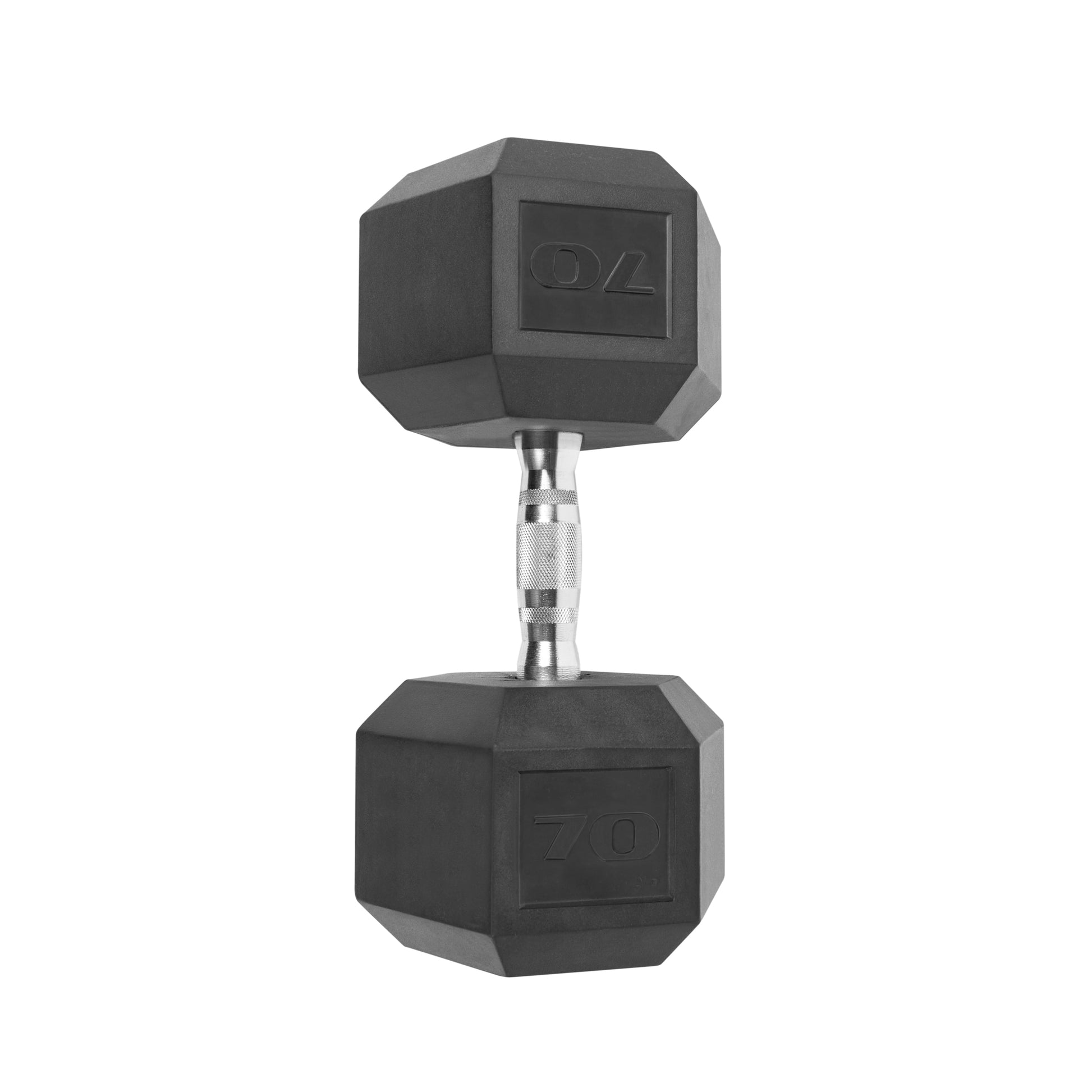 Barbell, 70Lb Coated Hex Dumbbell, Single