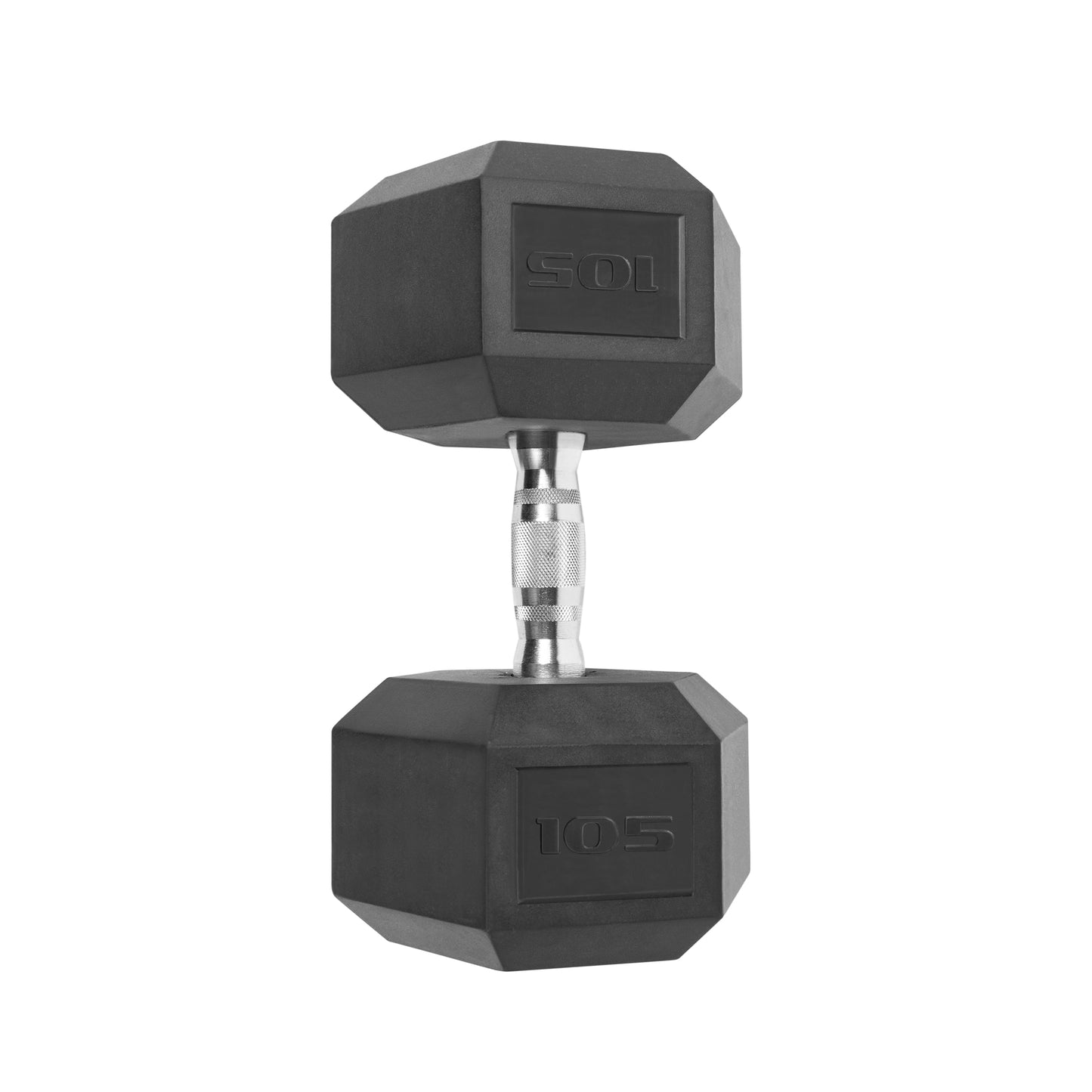 Barbell Coated Hex Dumbbell, Single 105 Lbs