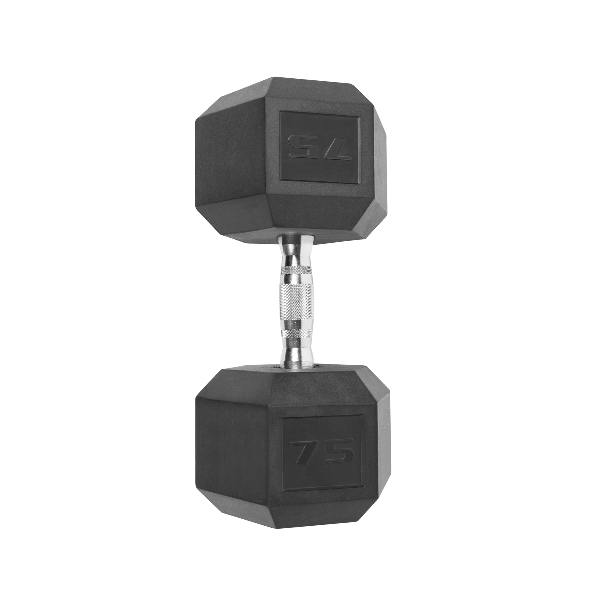 Barbell, 75Lb Coated Hex Dumbbell, Single