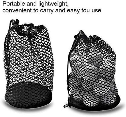 Ball Mesh Bag, Lightweight Nylon Mesh Drawstring Drawstring Pouch Balls Holder Storage Collector(50 Balls Collector) Mesh